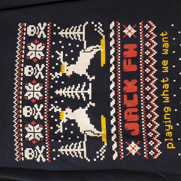 JACK FM Los Angeles radio station Christmas themed tee shirt Lg. Rock Concert - Picture 2 of 5